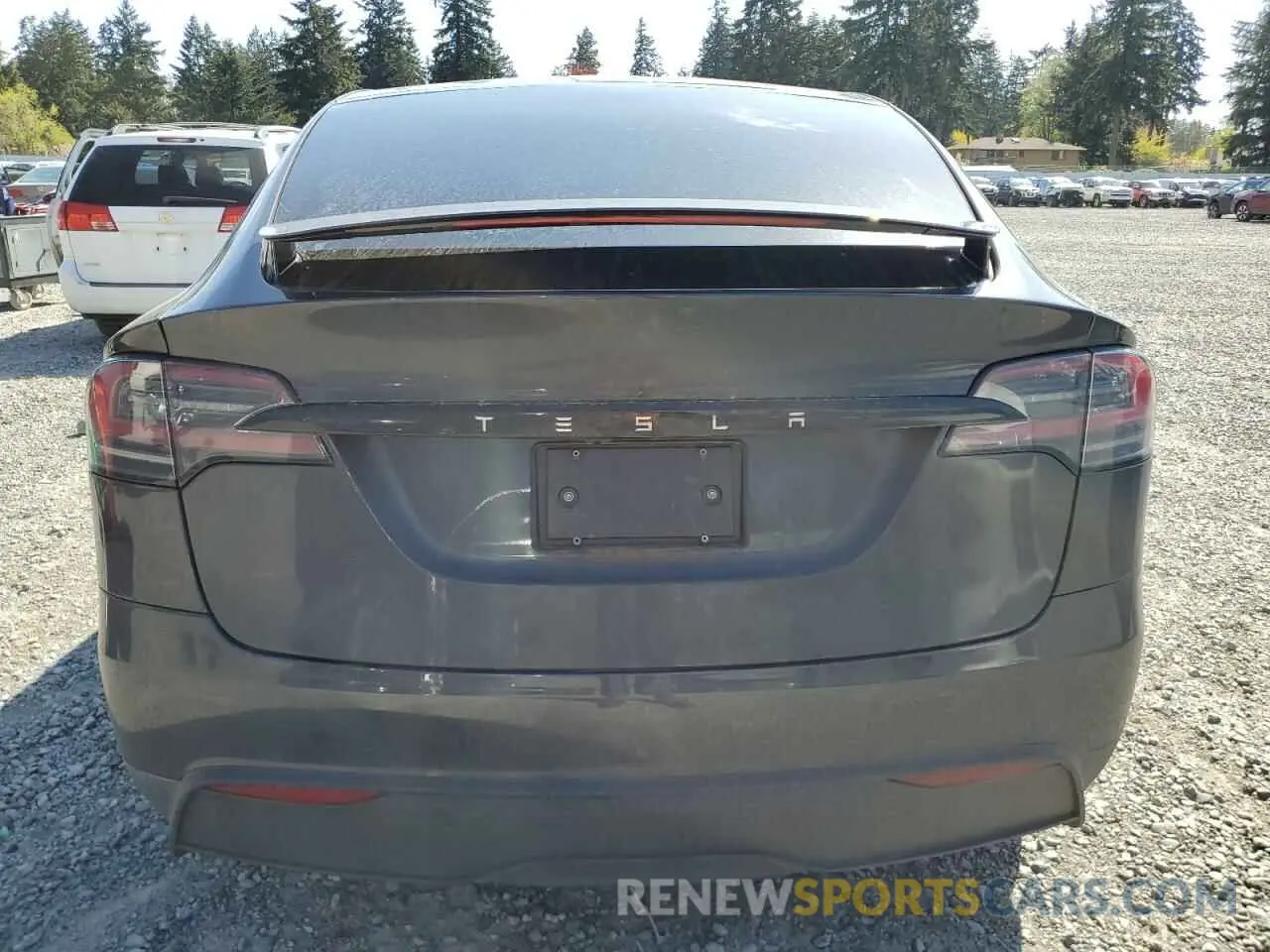 6 fotografías del automóvil dañado 7SAXCAE53PF422729 TESLA MODEL X 2023