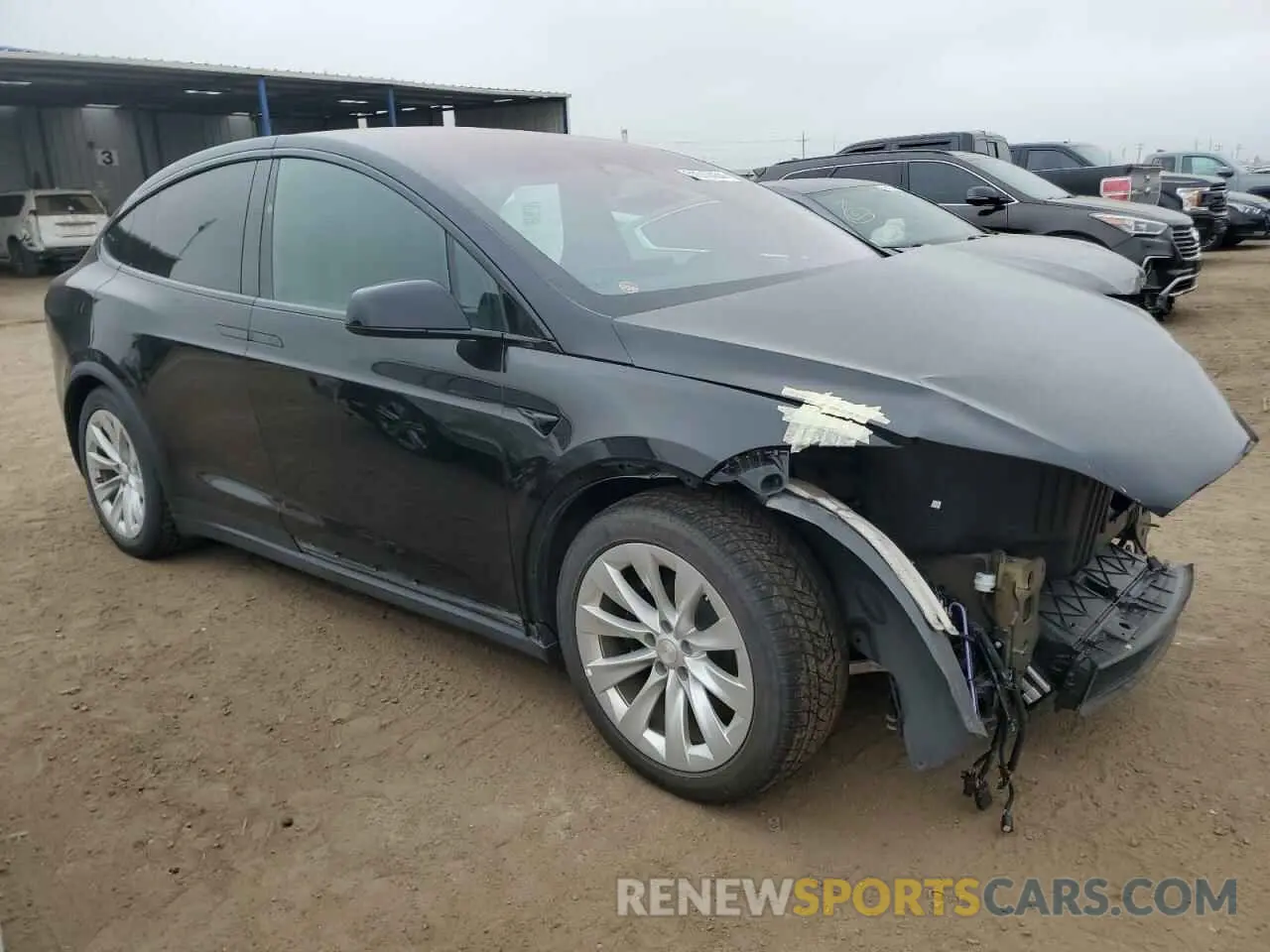 4 fotografías del automóvil dañado 7SAXCAE58PF367923 TESLA MODEL X 2023