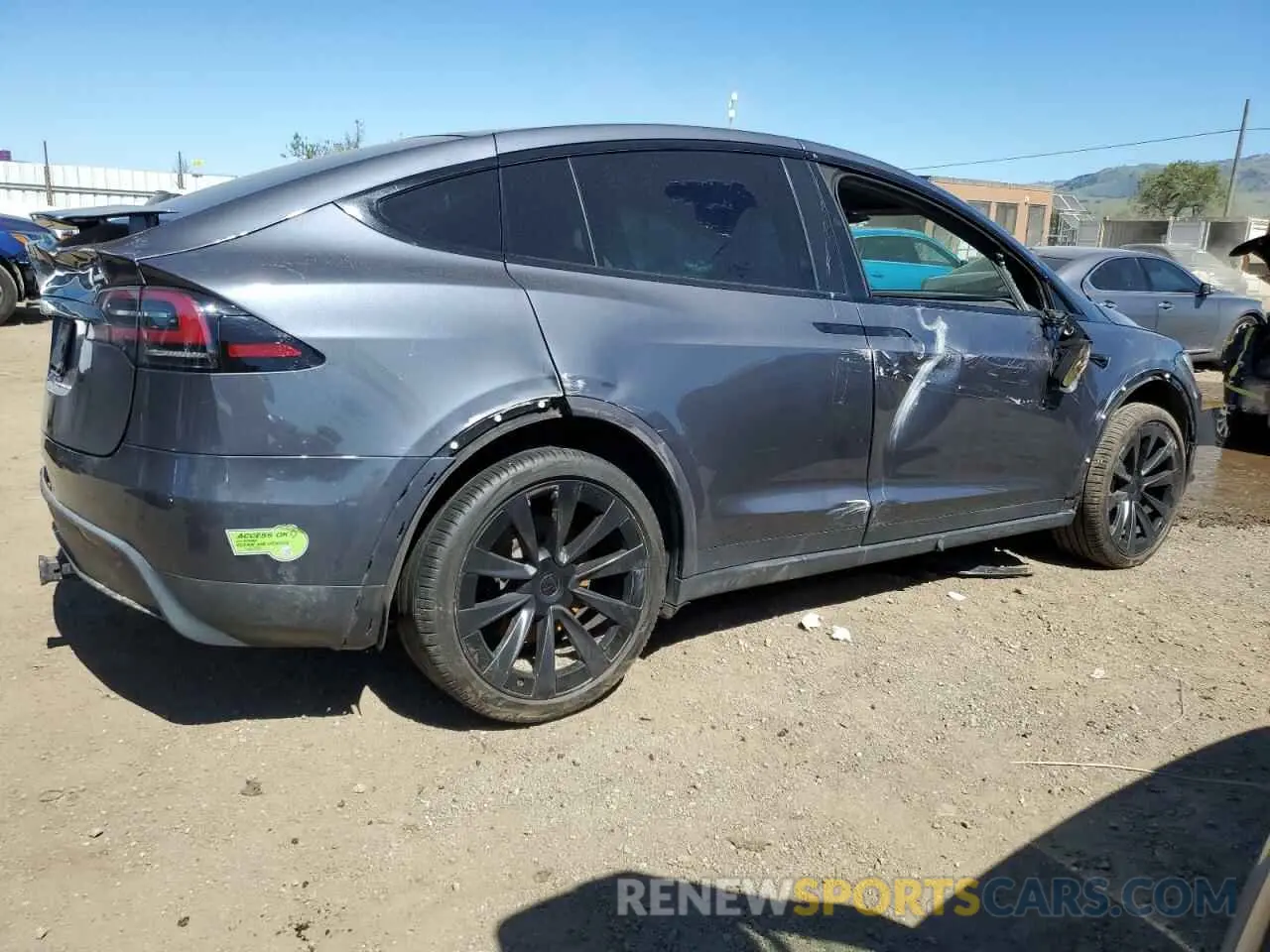 3 fotografías del automóvil dañado 7SAXCAE58PF395964 TESLA MODEL X 2023