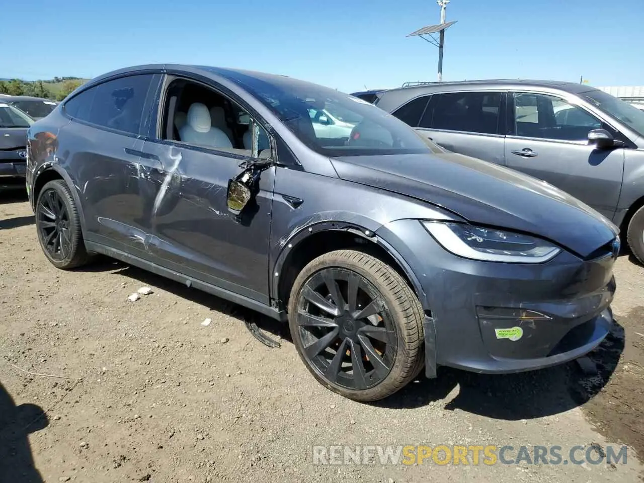 4 fotografías del automóvil dañado 7SAXCAE58PF395964 TESLA MODEL X 2023
