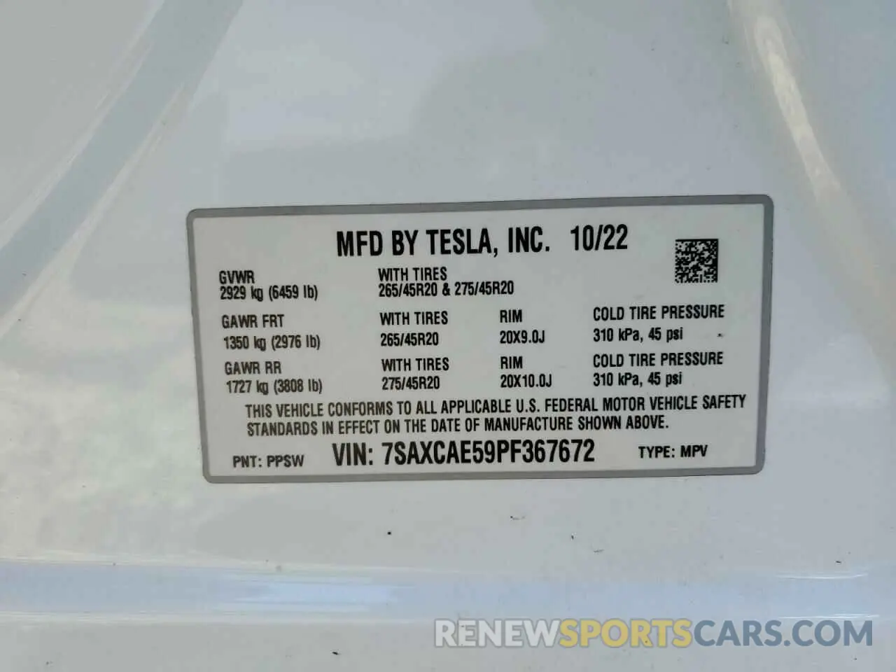 13 fotografías del automóvil dañado 7SAXCAE59PF367672 TESLA MODEL X 2023