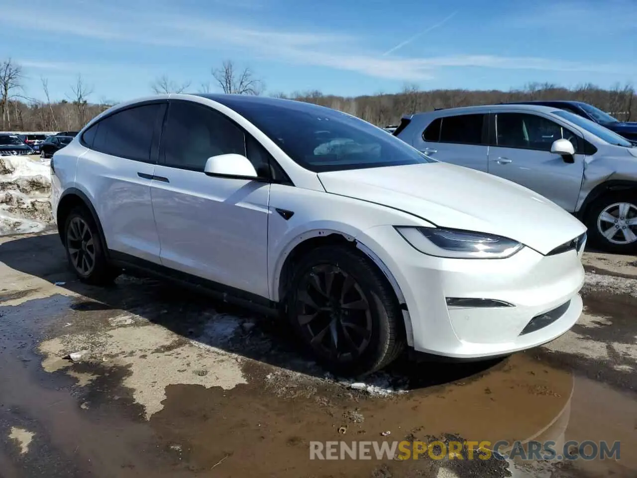 4 fotografías del automóvil dañado 7SAXCAE59PF367672 TESLA MODEL X 2023