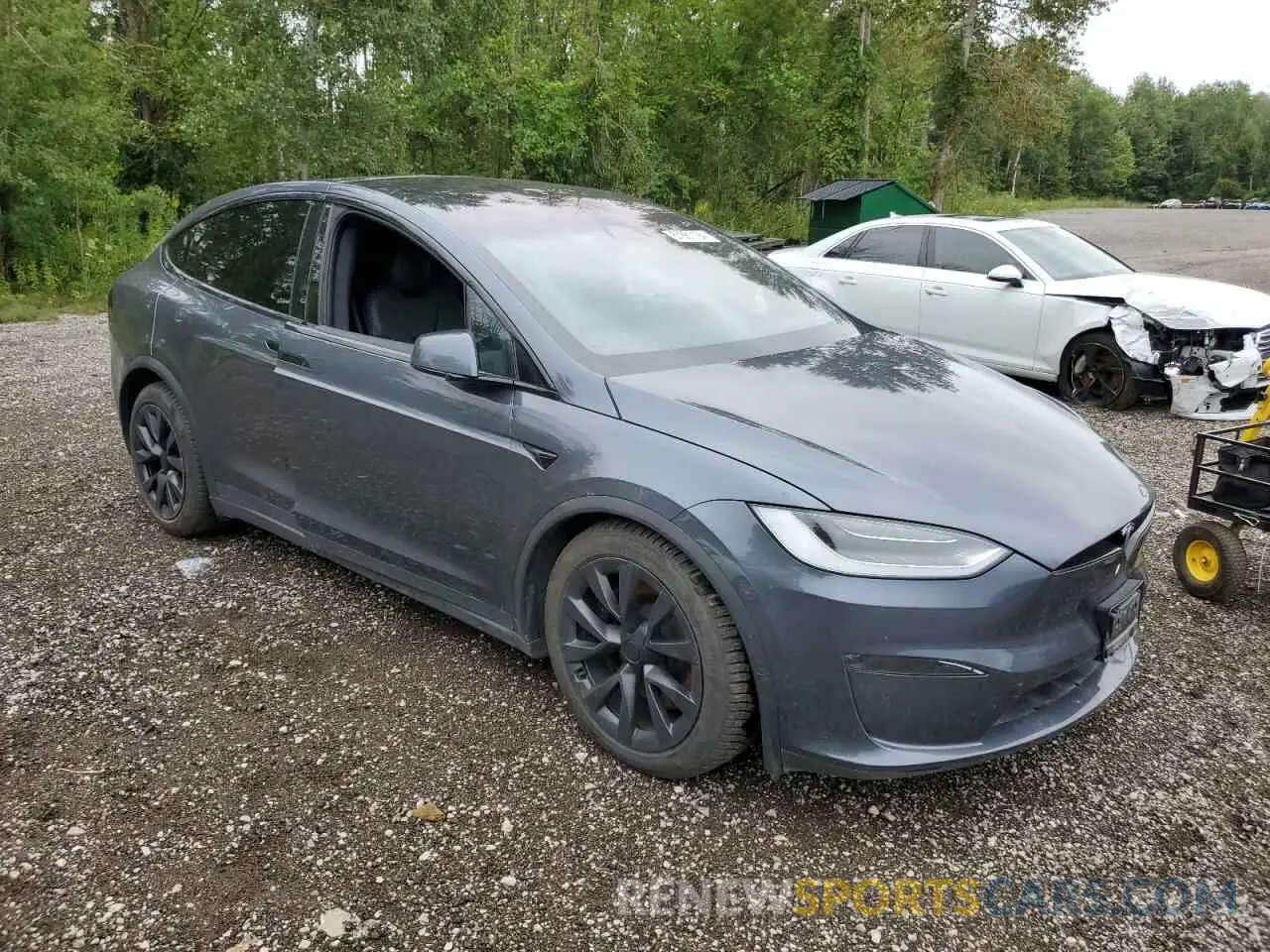 4 fotografías del automóvil dañado 7SAXCBE50PF374581 TESLA MODEL X 2023