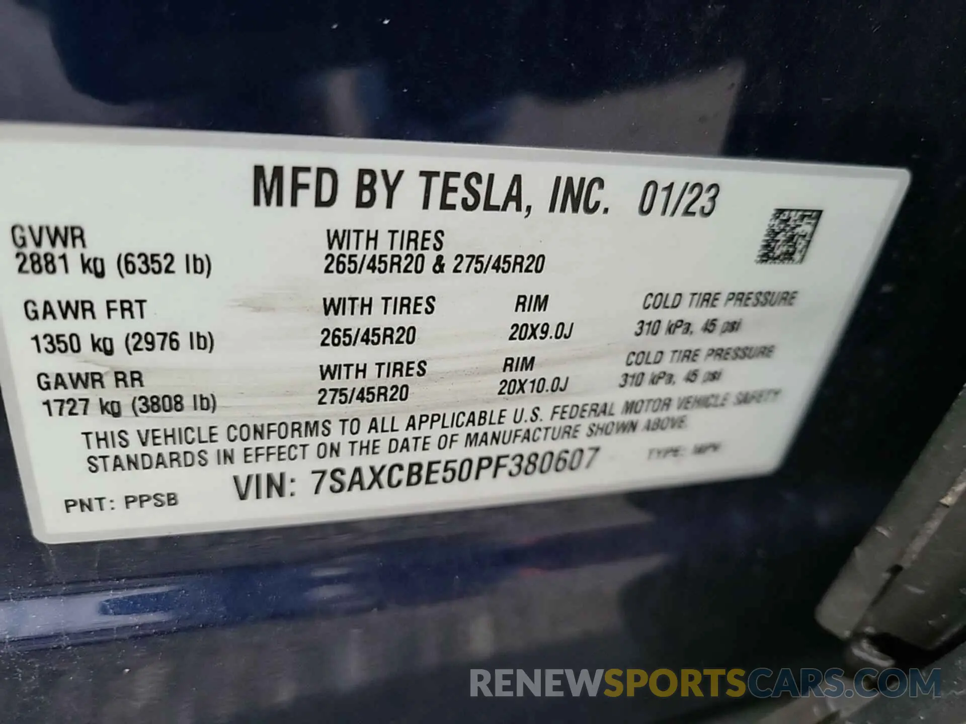15 fotografías del automóvil dañado 7SAXCBE50PF380607 TESLA MODEL X 2023