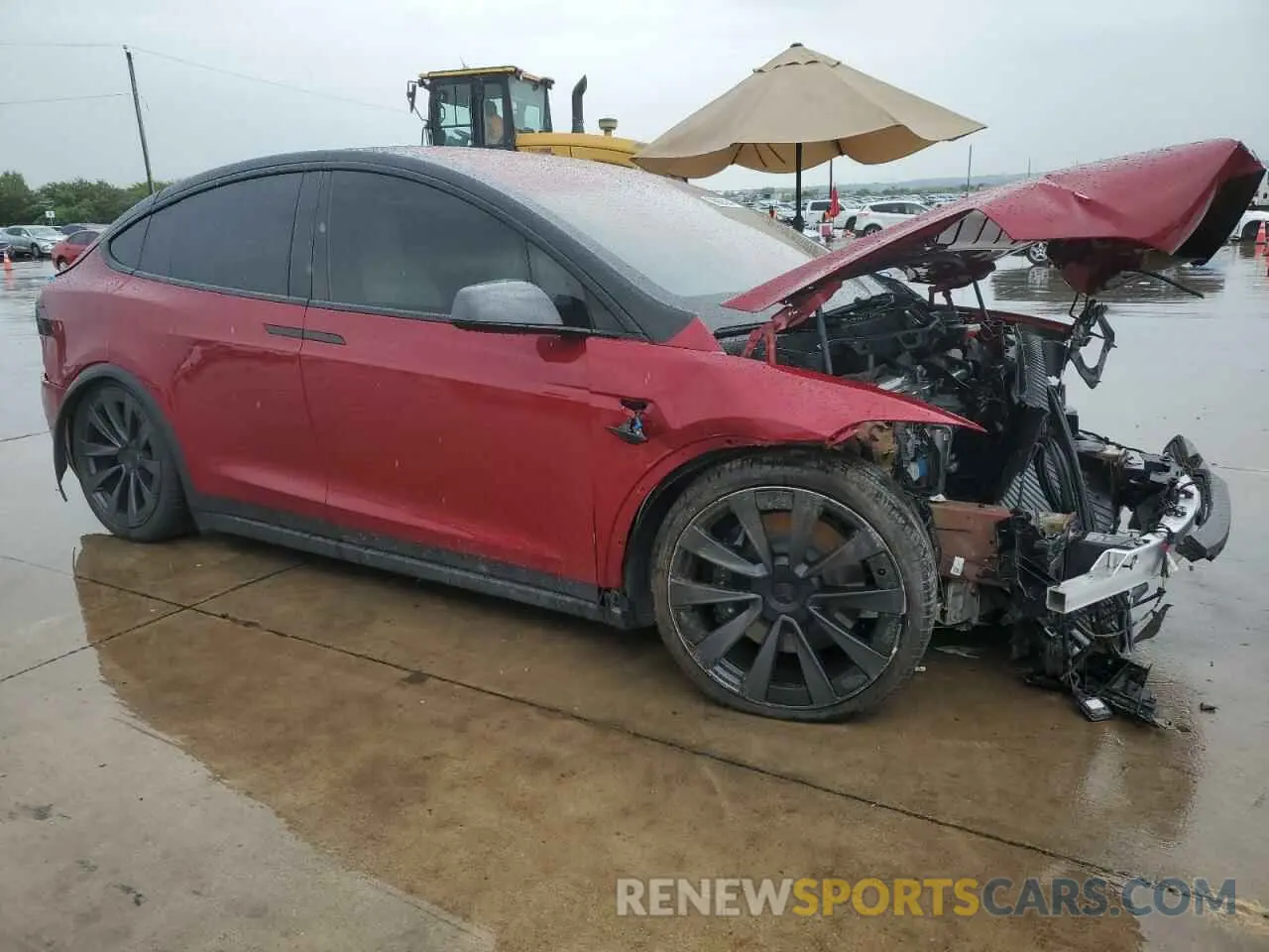 4 fotografías del automóvil dañado 7SAXCBE50PF402119 TESLA MODEL X 2023