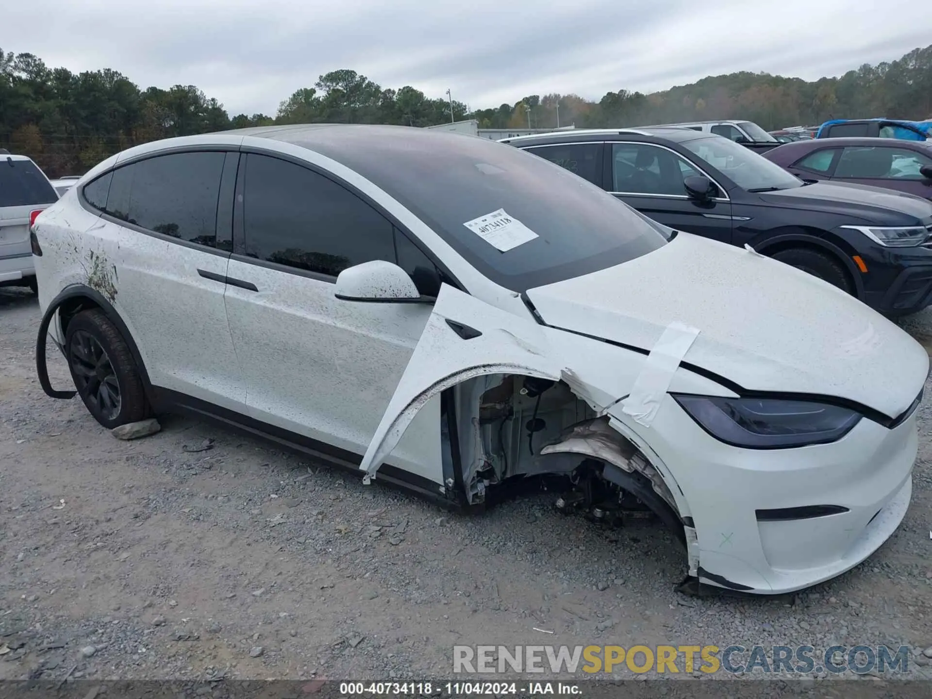 6 fotografías del automóvil dañado 7SAXCBE51PF397027 TESLA MODEL X 2023