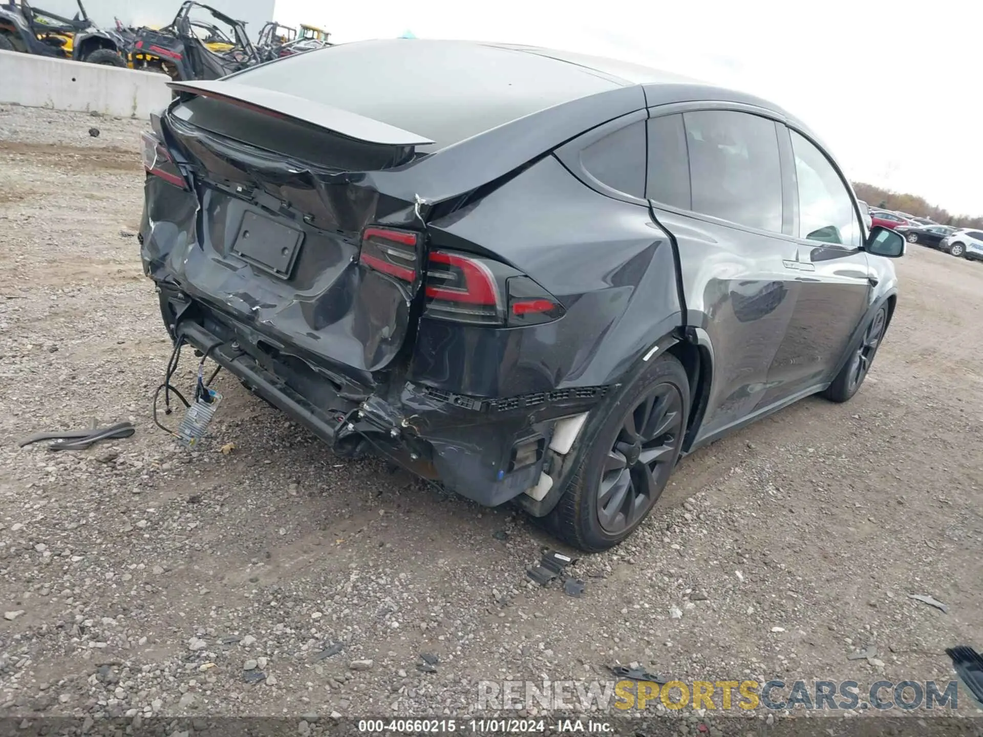 4 fotografías del automóvil dañado 7SAXCBE51PF421374 TESLA MODEL X 2023