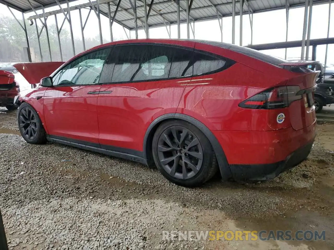 2 fotografías del automóvil dañado 7SAXCBE52PF365140 TESLA MODEL X 2023
