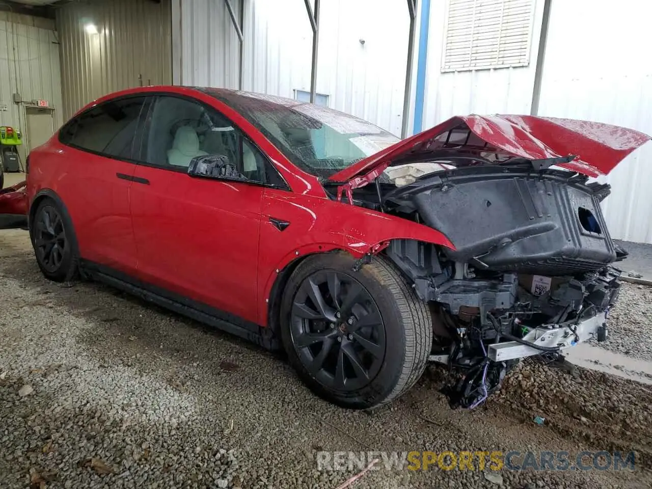 4 fotografías del automóvil dañado 7SAXCBE52PF365140 TESLA MODEL X 2023
