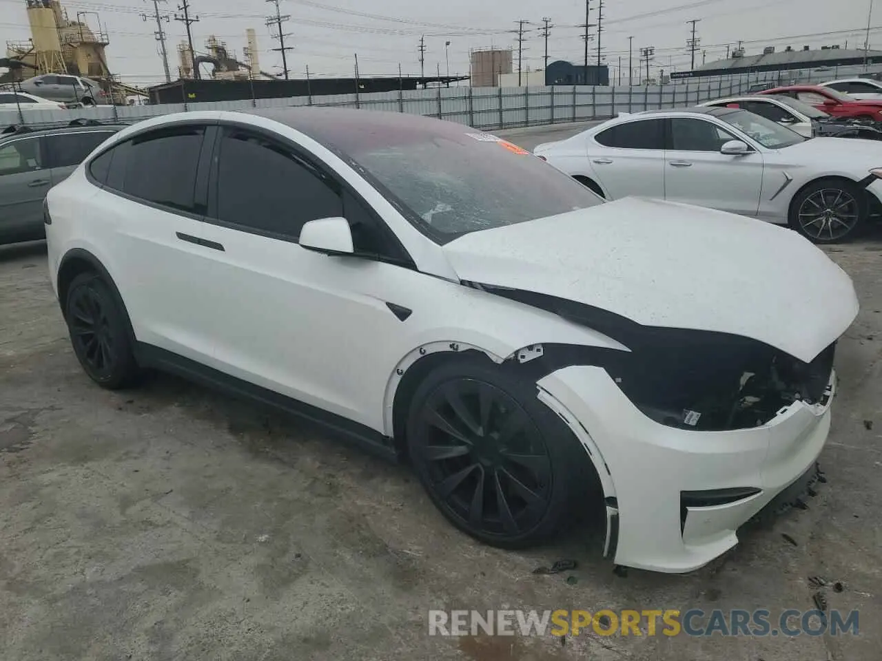 4 fotografías del automóvil dañado 7SAXCBE53PF380665 TESLA MODEL X 2023