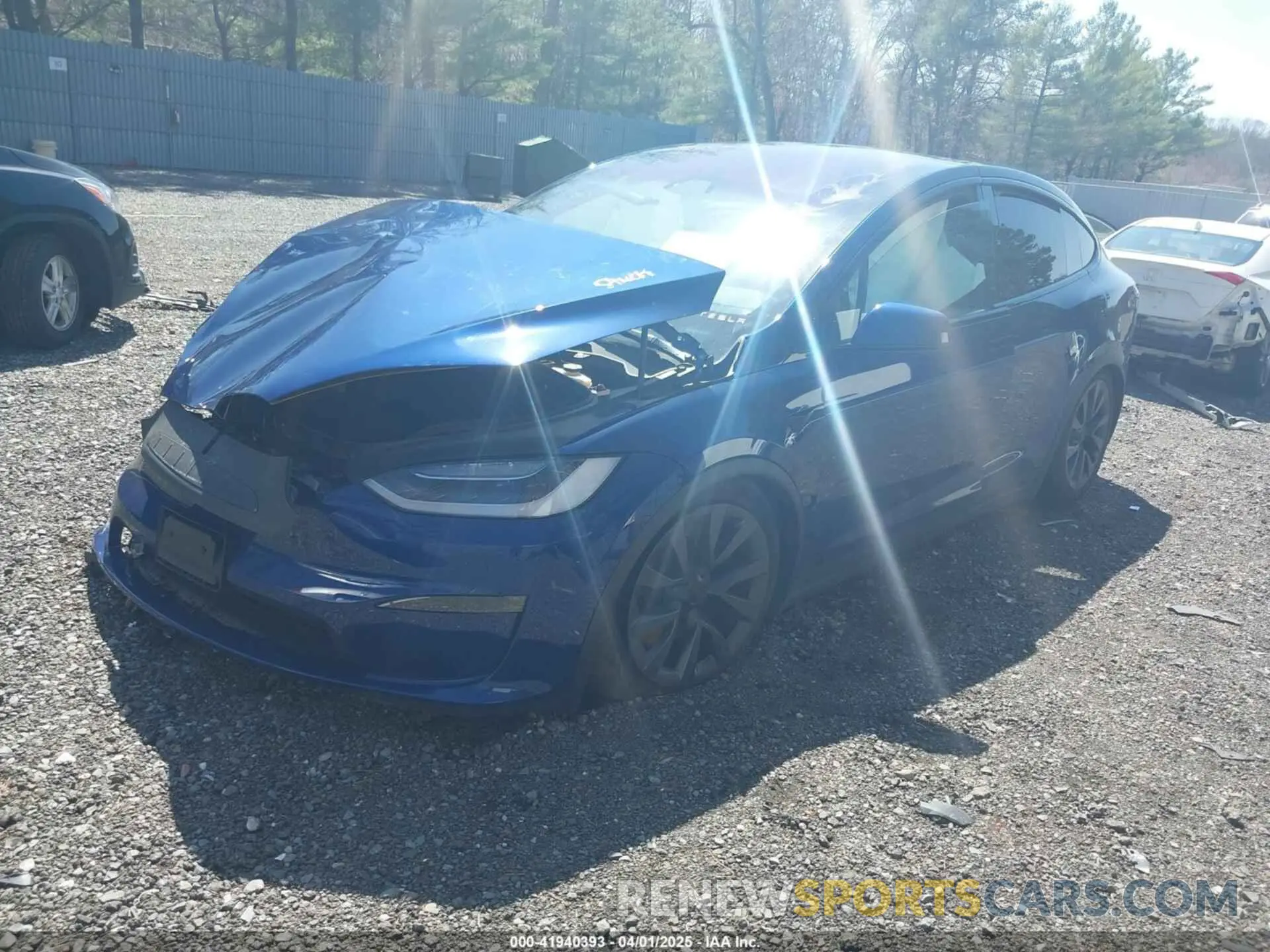 2 fotografías del automóvil dañado 7SAXCBE53PF382383 TESLA MODEL X 2023