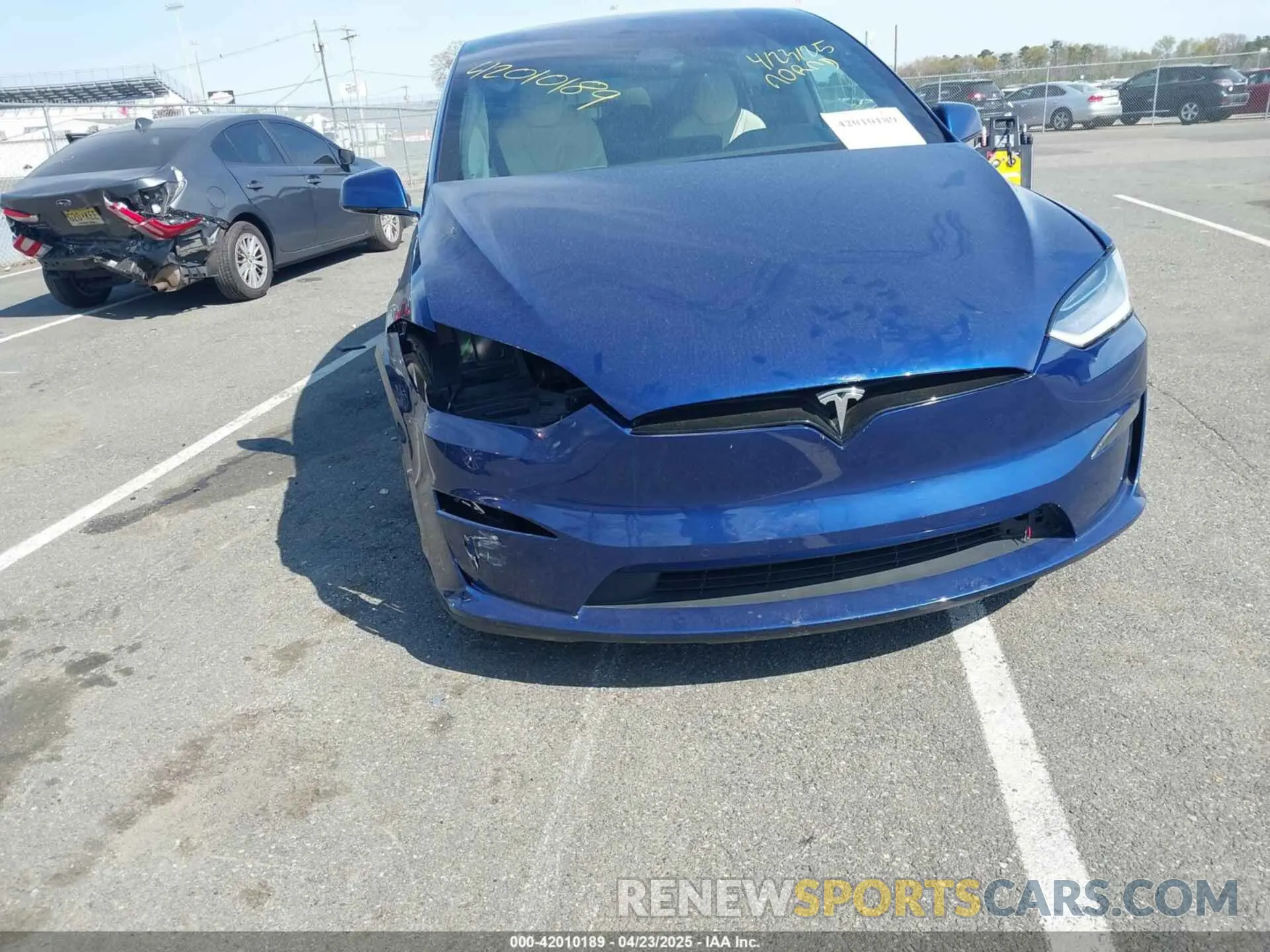 6 fotografías del automóvil dañado 7SAXCBE55PF367111 TESLA MODEL X 2023