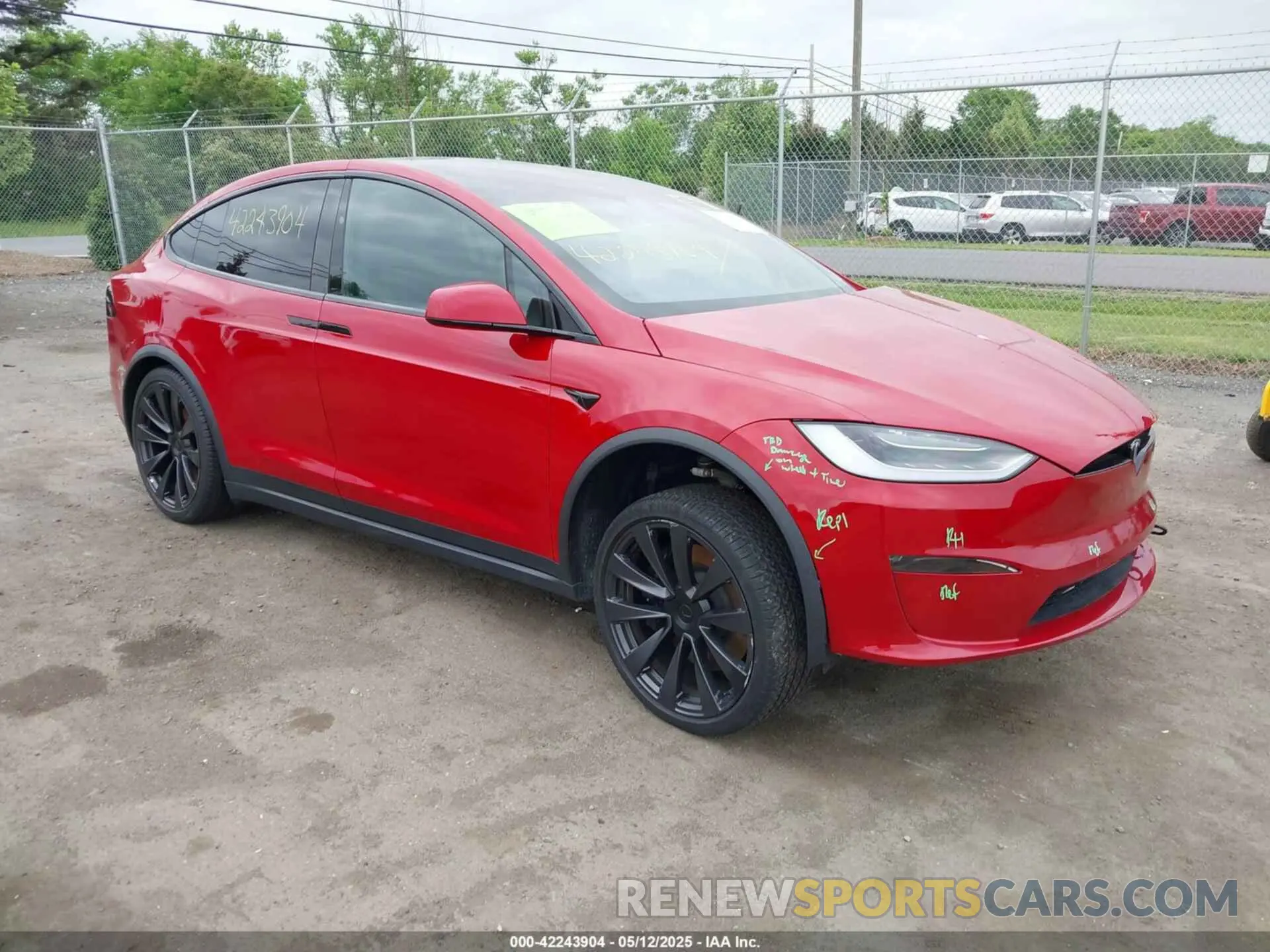 1 fotografías del automóvil dañado 7SAXCBE56PF368087 TESLA MODEL X 2023