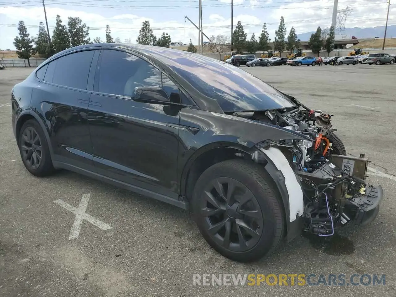 4 fotografías del automóvil dañado 7SAXCBE56PF425582 TESLA MODEL X 2023