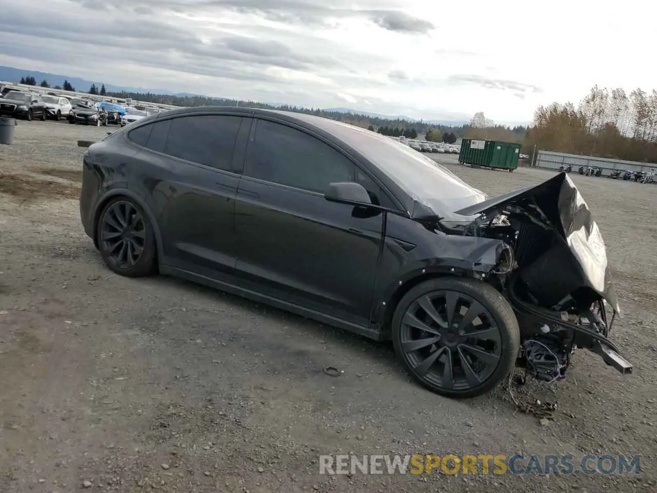 4 fotografías del automóvil dañado 7SAXCBE57PF381902 TESLA MODEL X 2023