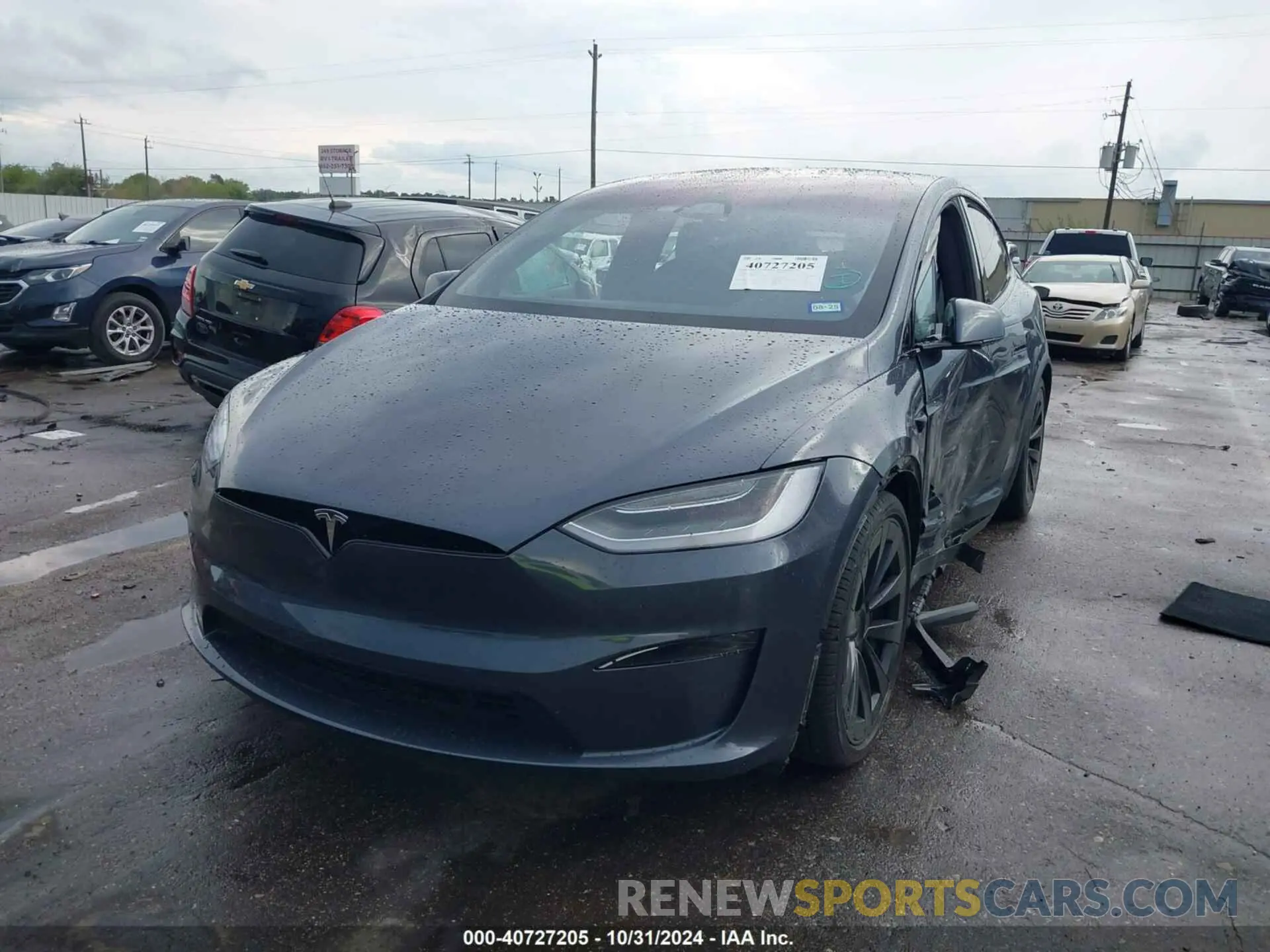 2 fotografías del automóvil dañado 7SAXCBE57PF400755 TESLA MODEL X 2023
