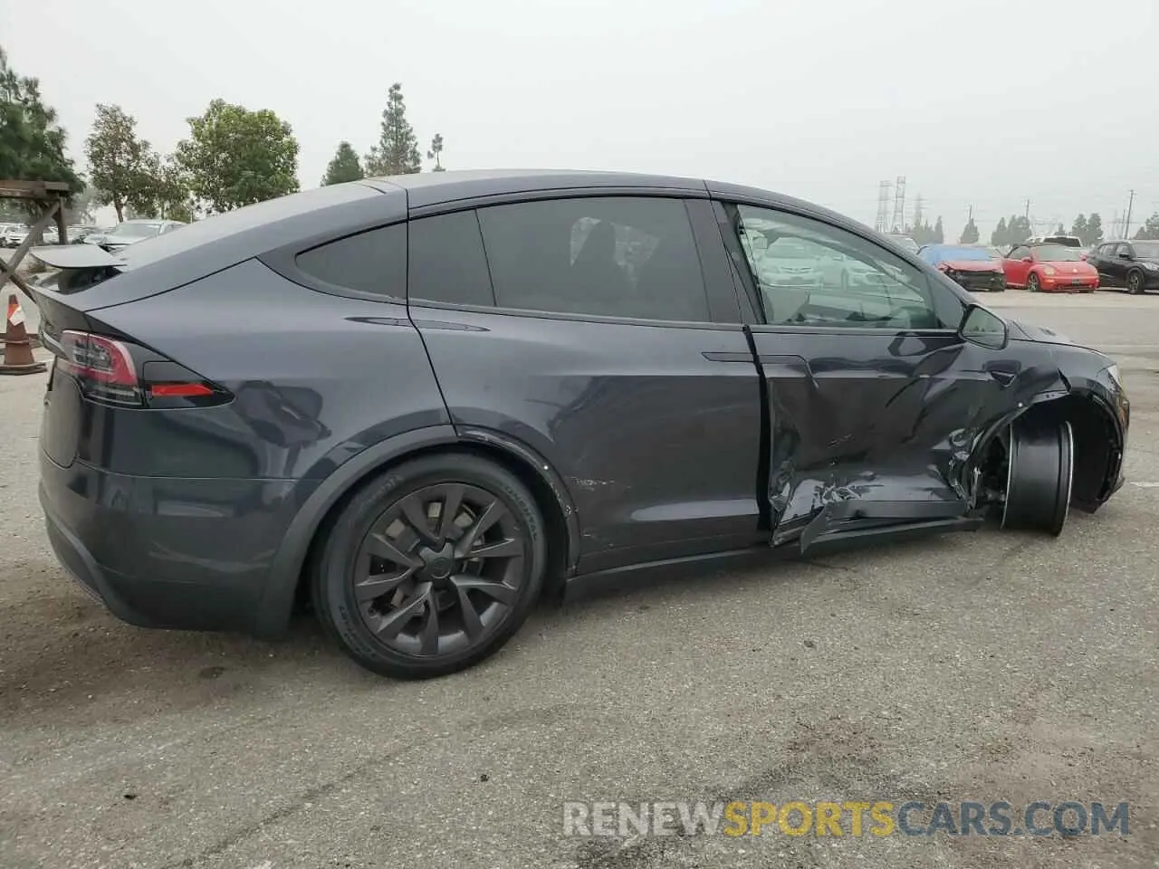 3 fotografías del automóvil dañado 7SAXCBE59PF423230 TESLA MODEL X 2023