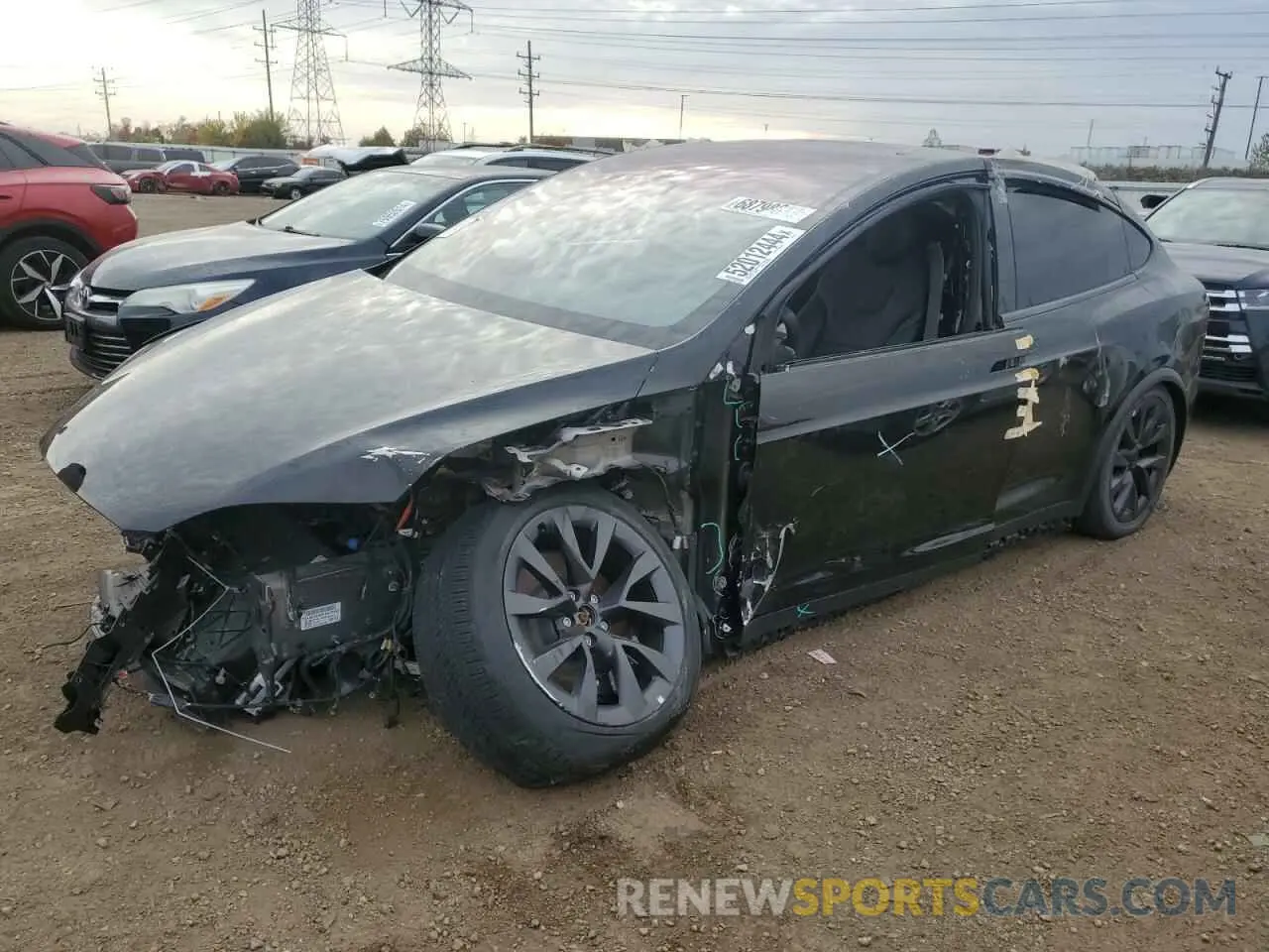 1 fotografías del automóvil dañado 7SAXCBE5XPF377102 TESLA MODEL X 2023