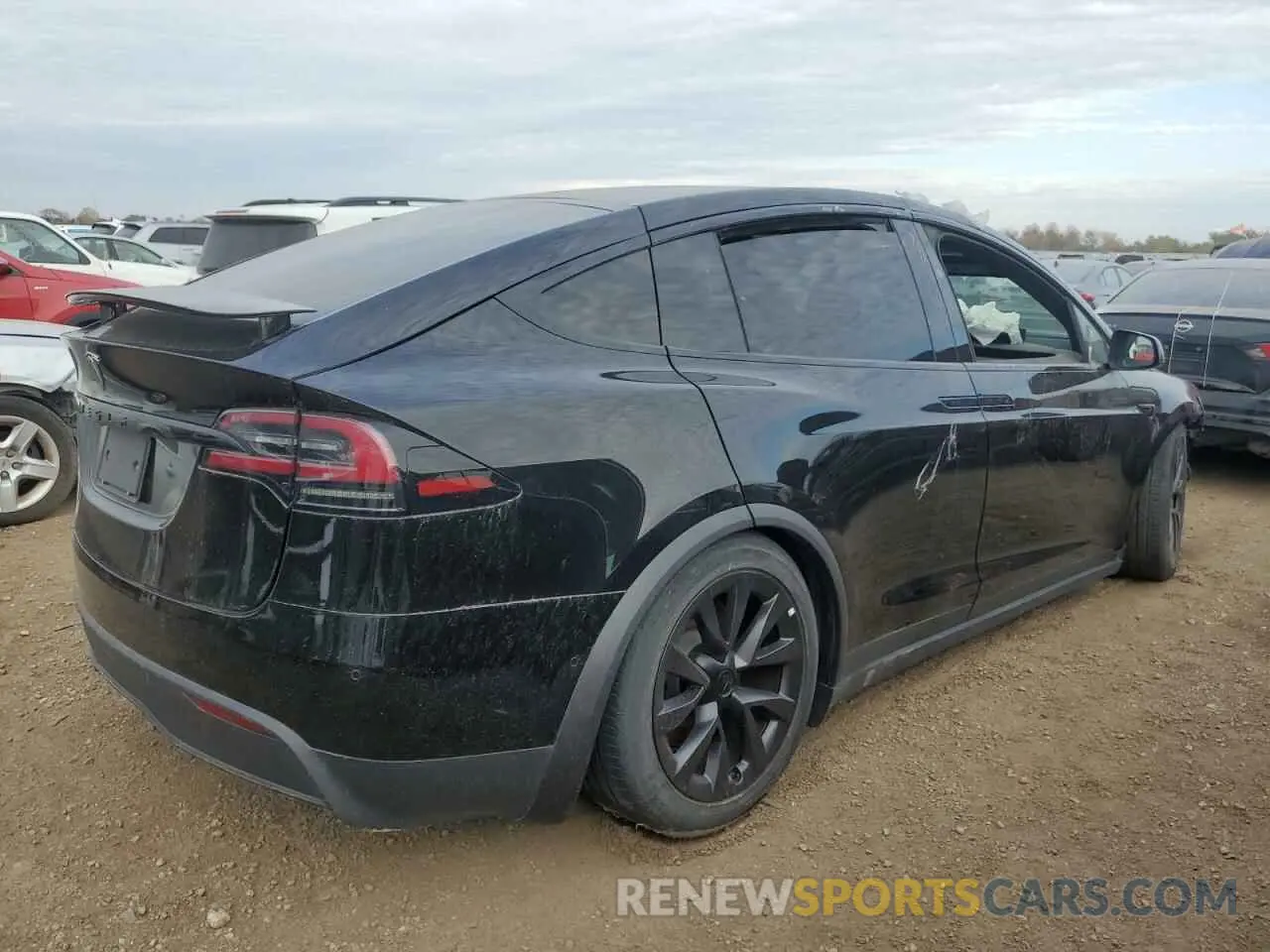 3 fotografías del automóvil dañado 7SAXCBE5XPF377102 TESLA MODEL X 2023