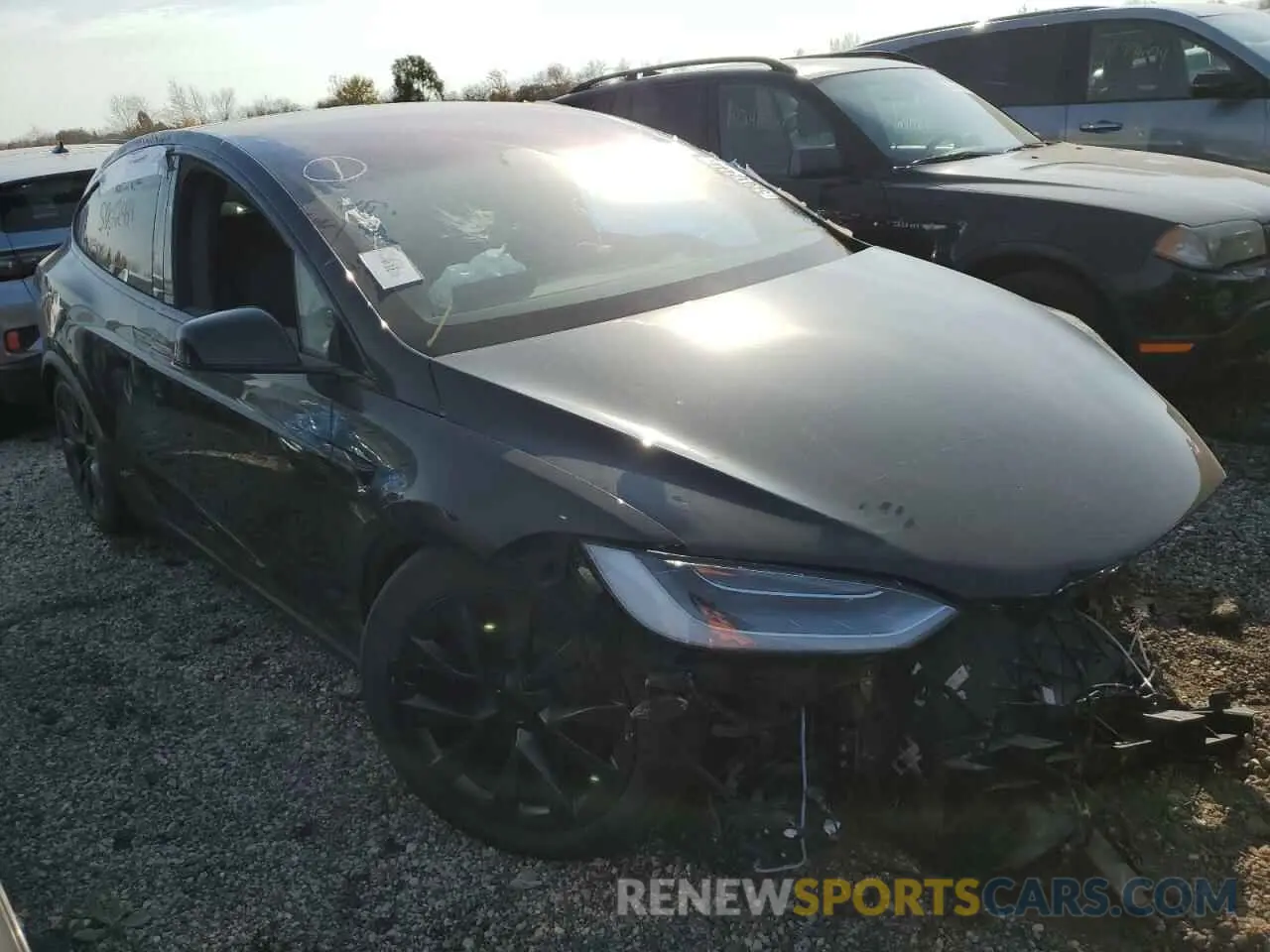 4 fotografías del automóvil dañado 7SAXCBE5XPF377102 TESLA MODEL X 2023
