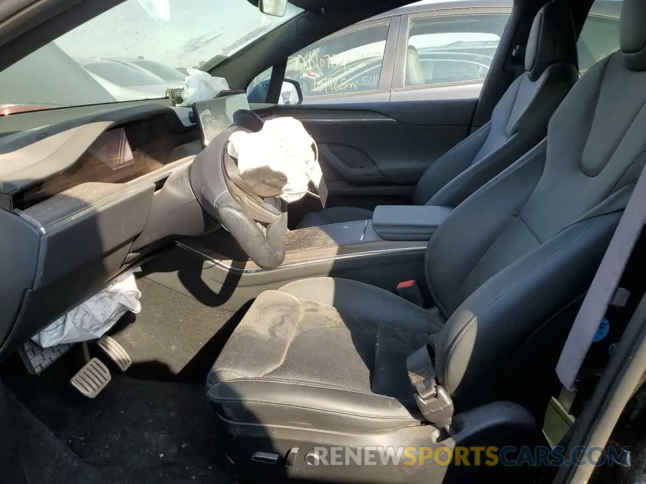 7 fotografías del automóvil dañado 7SAXCBE5XPF377102 TESLA MODEL X 2023