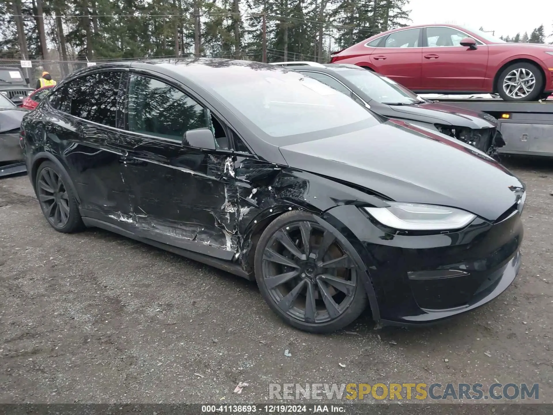 13 fotografías del automóvil dañado 7SAXCBE5XPF378315 TESLA MODEL X 2023