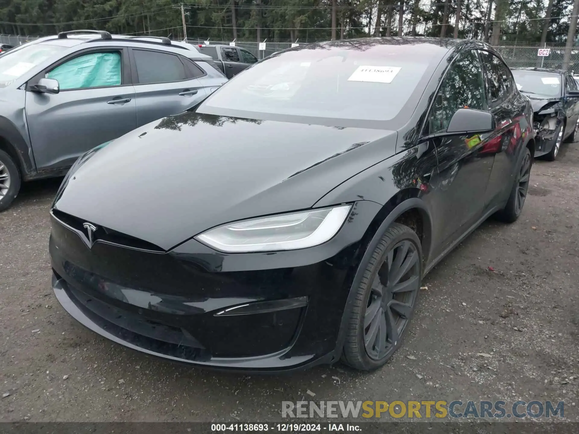 2 fotografías del automóvil dañado 7SAXCBE5XPF378315 TESLA MODEL X 2023