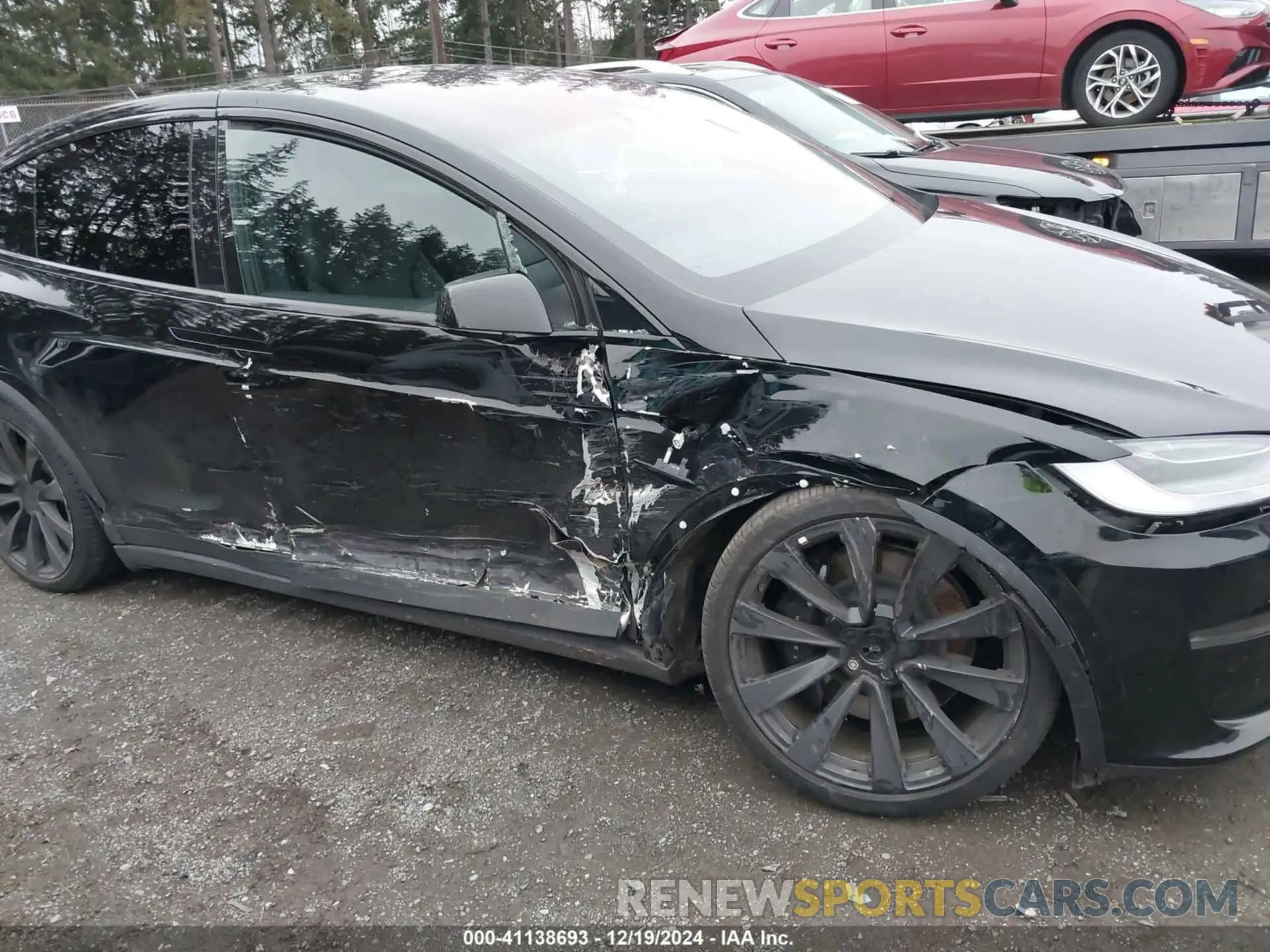 6 fotografías del automóvil dañado 7SAXCBE5XPF378315 TESLA MODEL X 2023