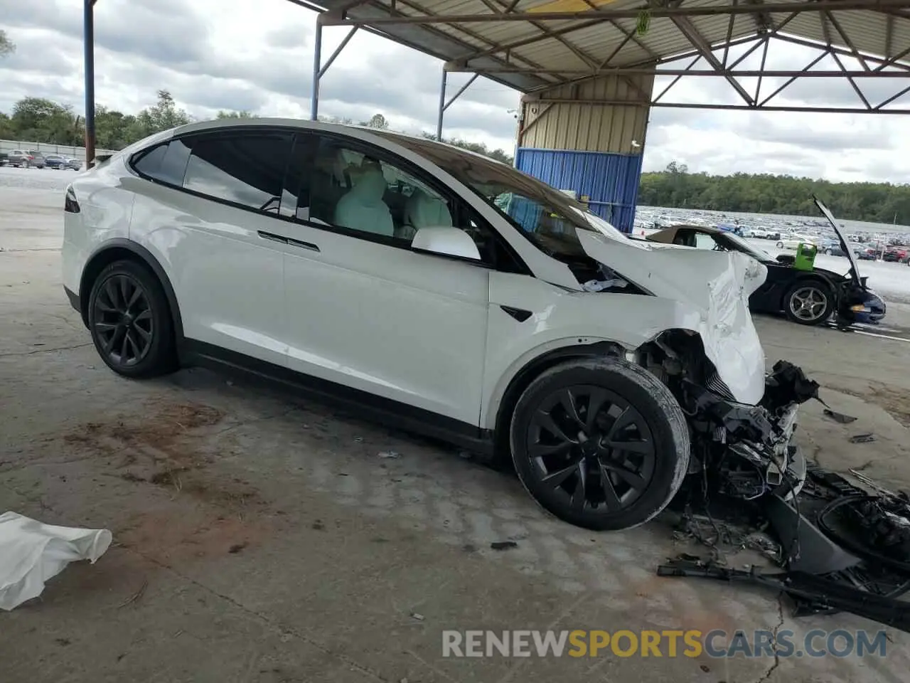 4 fotografías del automóvil dañado 7SAXCBE5XPF378671 TESLA MODEL X 2023