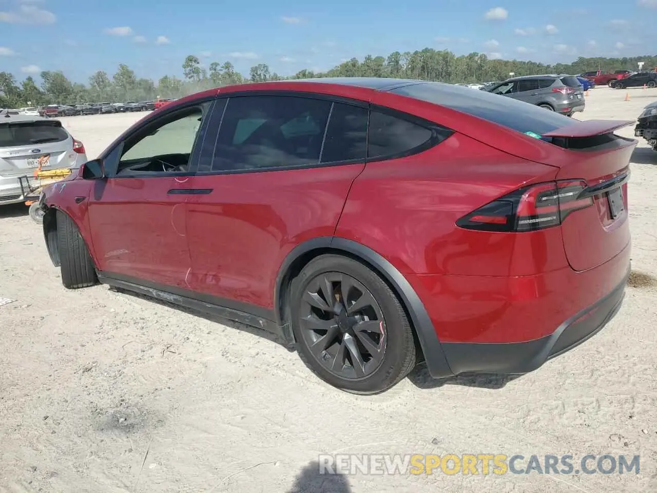 2 fotografías del automóvil dañado 7SAXCBE5XPF412883 TESLA MODEL X 2023