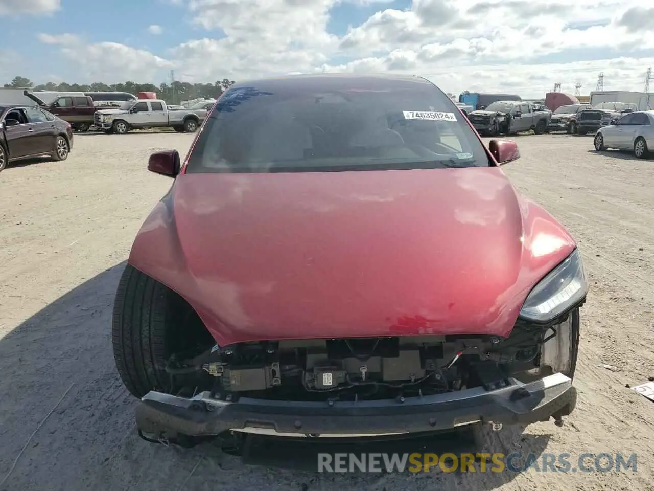 5 fotografías del automóvil dañado 7SAXCBE5XPF412883 TESLA MODEL X 2023
