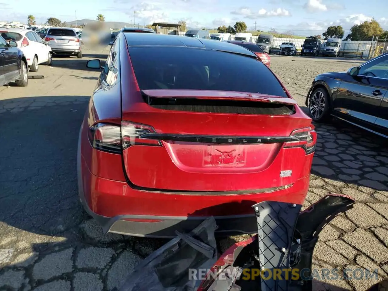 6 fotografías del automóvil dañado 7SAXCBE60PF431032 TESLA MODEL X 2023