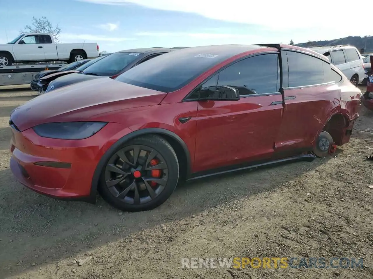 1 fotografías del automóvil dañado 7SAXCBE62PF427287 TESLA MODEL X 2023
