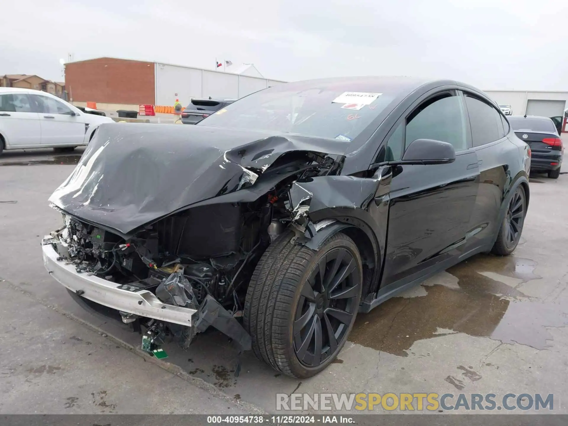 2 fotografías del automóvil dañado 7SAXCBE63PF376320 TESLA MODEL X 2023