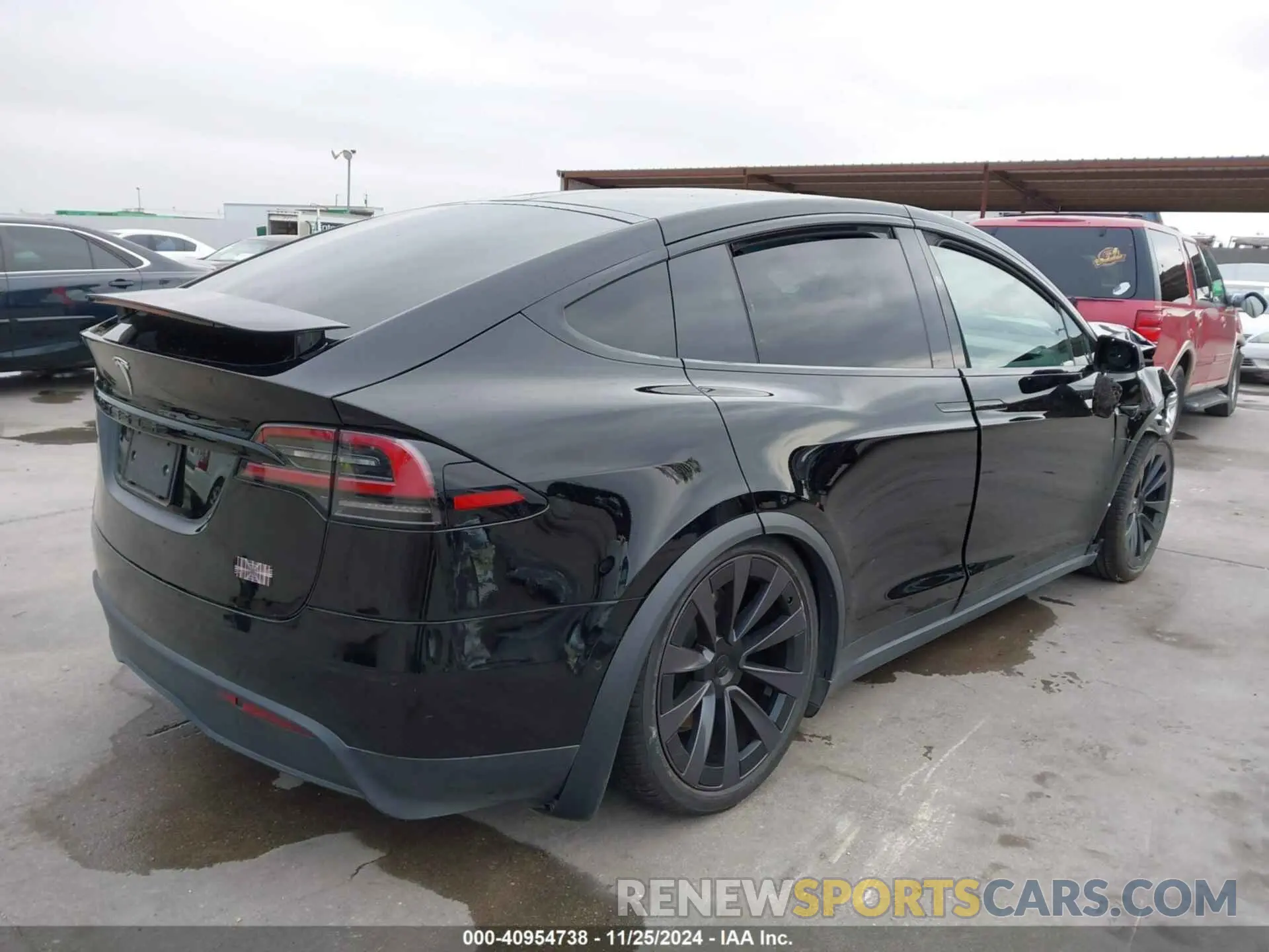 4 fotografías del automóvil dañado 7SAXCBE63PF376320 TESLA MODEL X 2023
