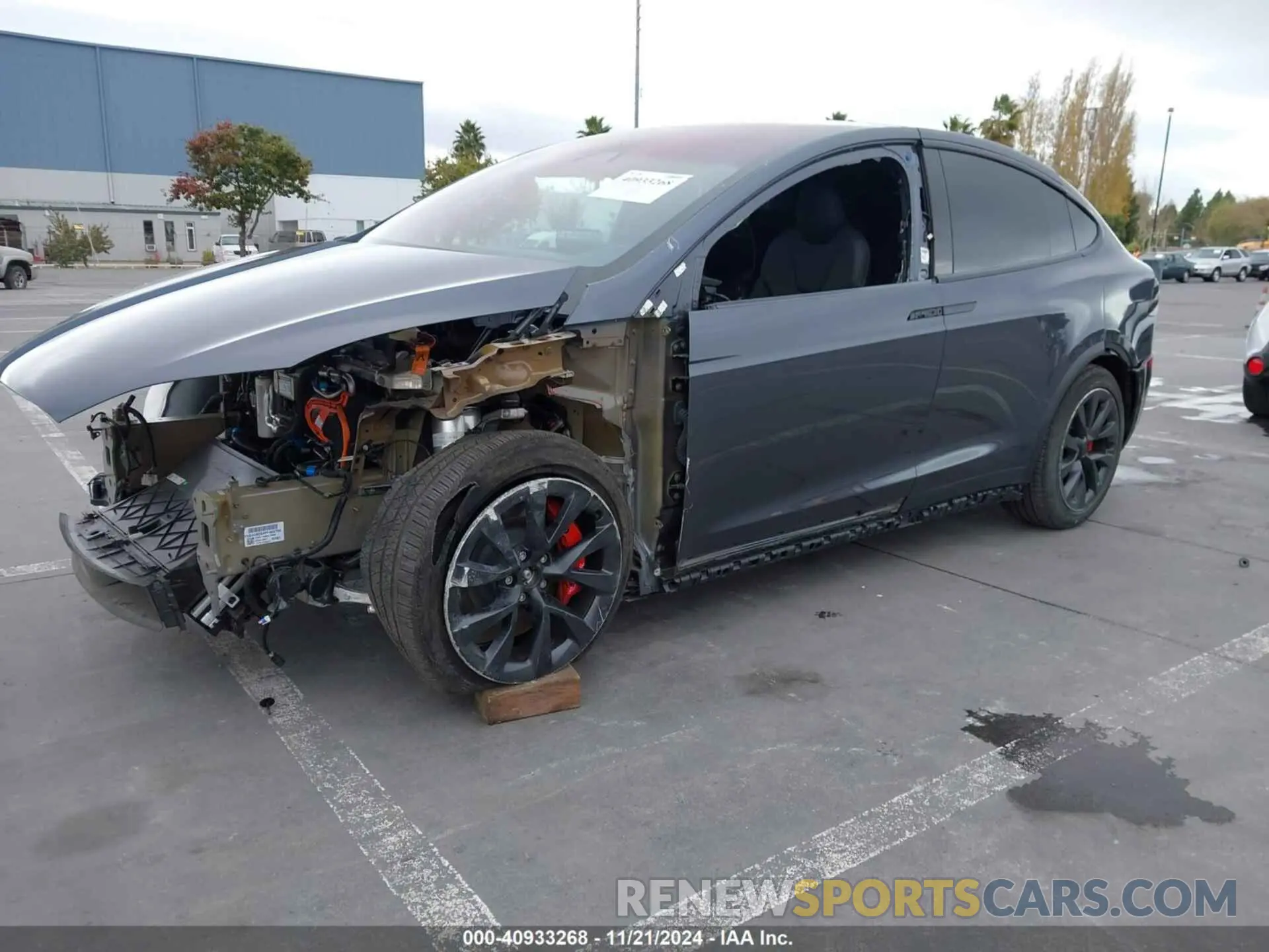 2 fotografías del automóvil dañado 7SAXCBE64PF402794 TESLA MODEL X 2023
