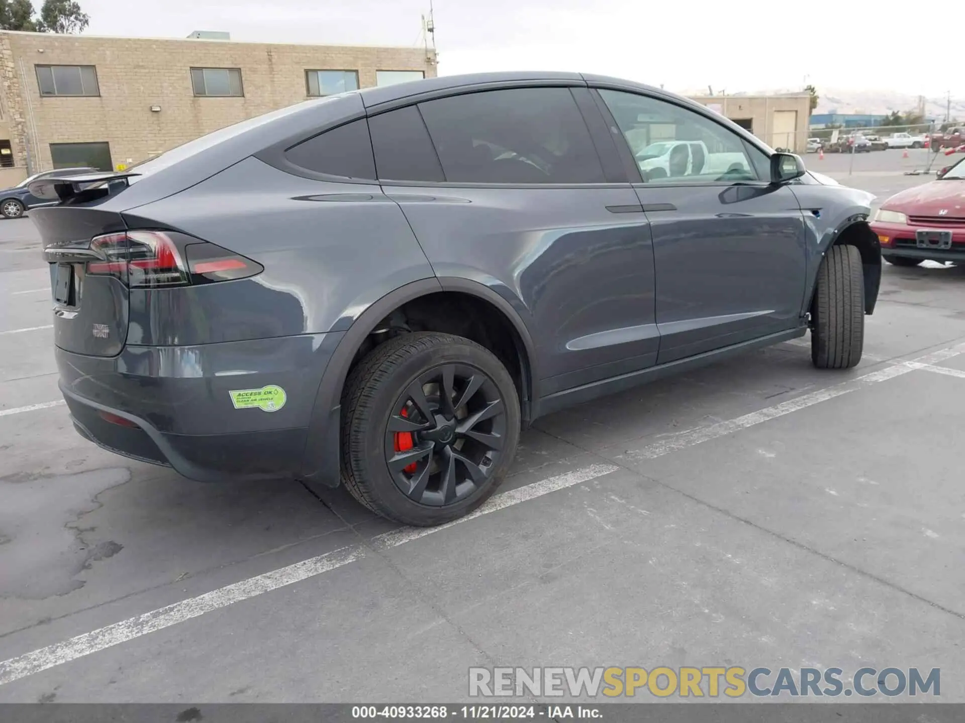 4 fotografías del automóvil dañado 7SAXCBE64PF402794 TESLA MODEL X 2023