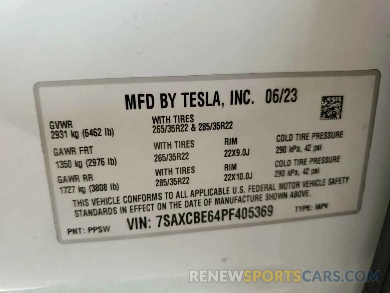 13 fotografías del automóvil dañado 7SAXCBE64PF405369 TESLA MODEL X 2023