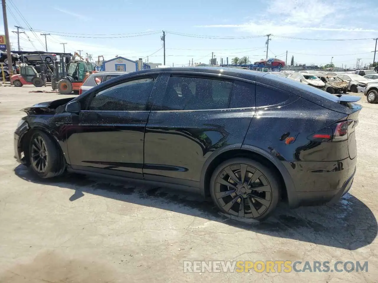 2 fotografías del automóvil dañado 7SAXCBE65PF376285 TESLA MODEL X 2023