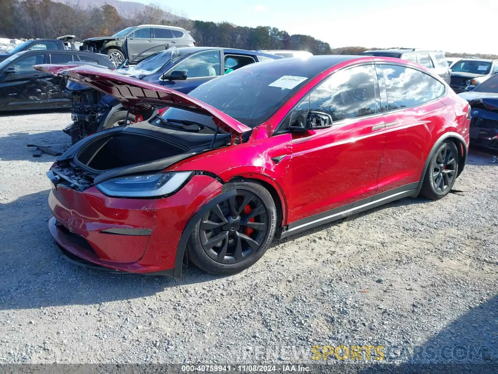 2 fotografías del automóvil dañado 7SAXCBE65PF391997 TESLA MODEL X 2023