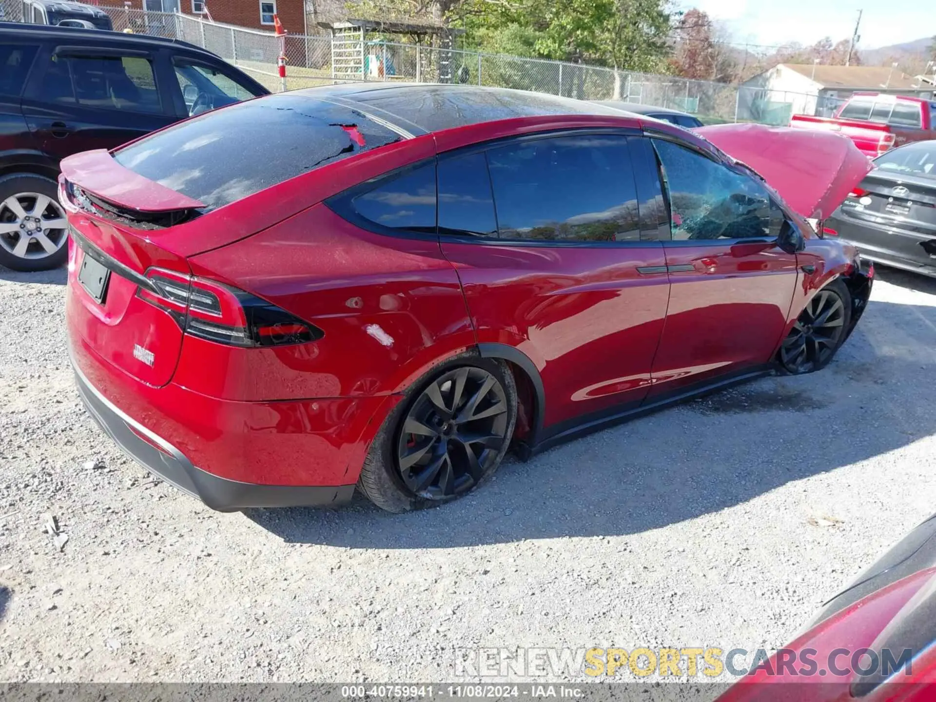 4 fotografías del automóvil dañado 7SAXCBE65PF391997 TESLA MODEL X 2023