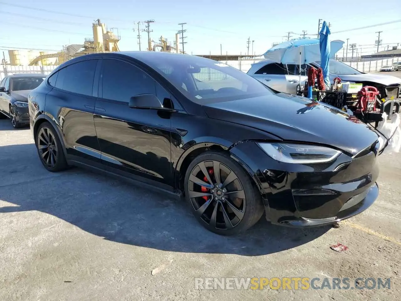 4 fotografías del automóvil dañado 7SAXCBE65PF418874 TESLA MODEL X 2023