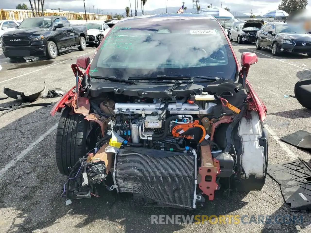 5 fotografías del automóvil dañado 7SAXCBE66PF404126 TESLA MODEL X 2023