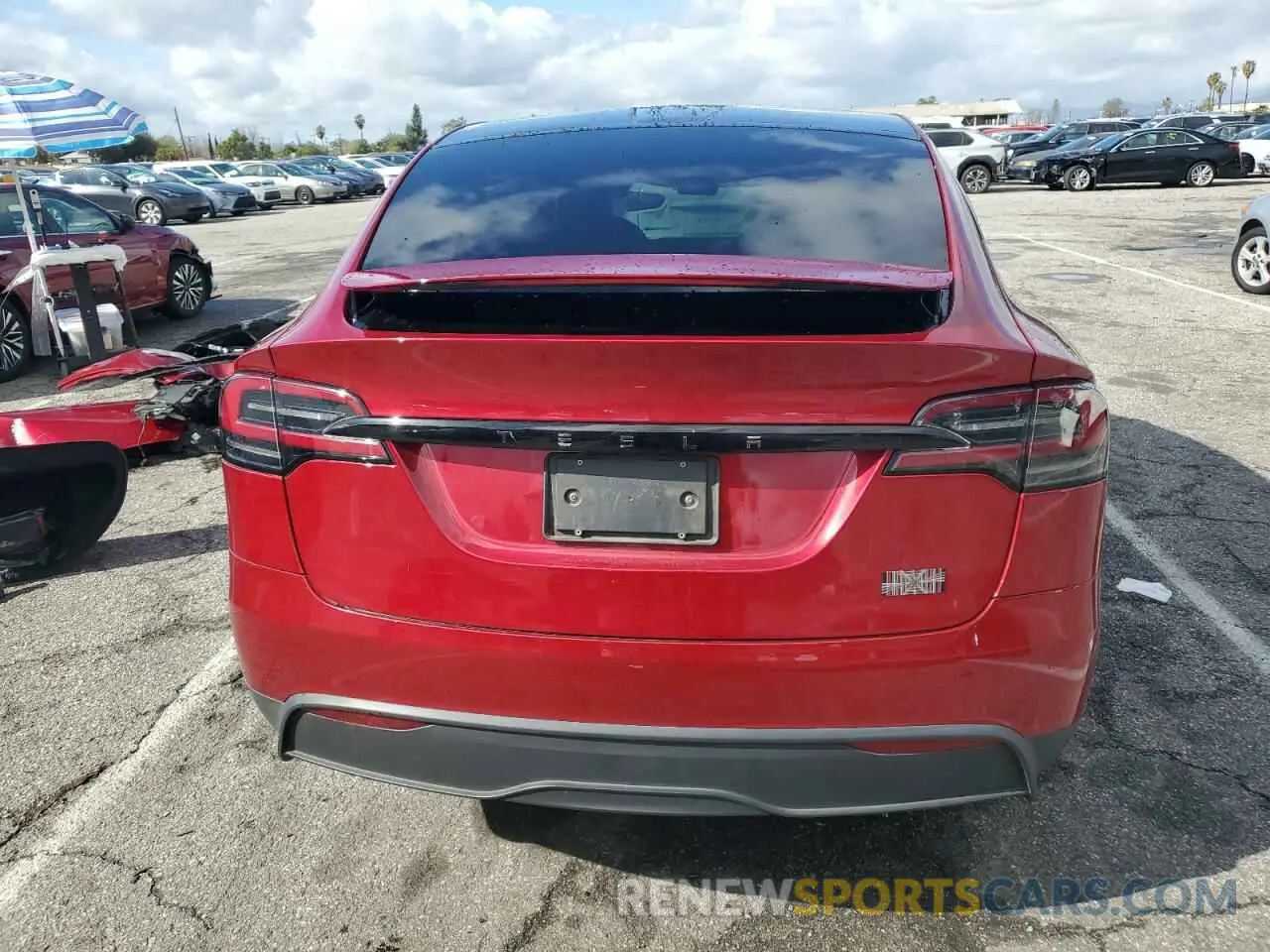 6 fotografías del automóvil dañado 7SAXCBE66PF404126 TESLA MODEL X 2023