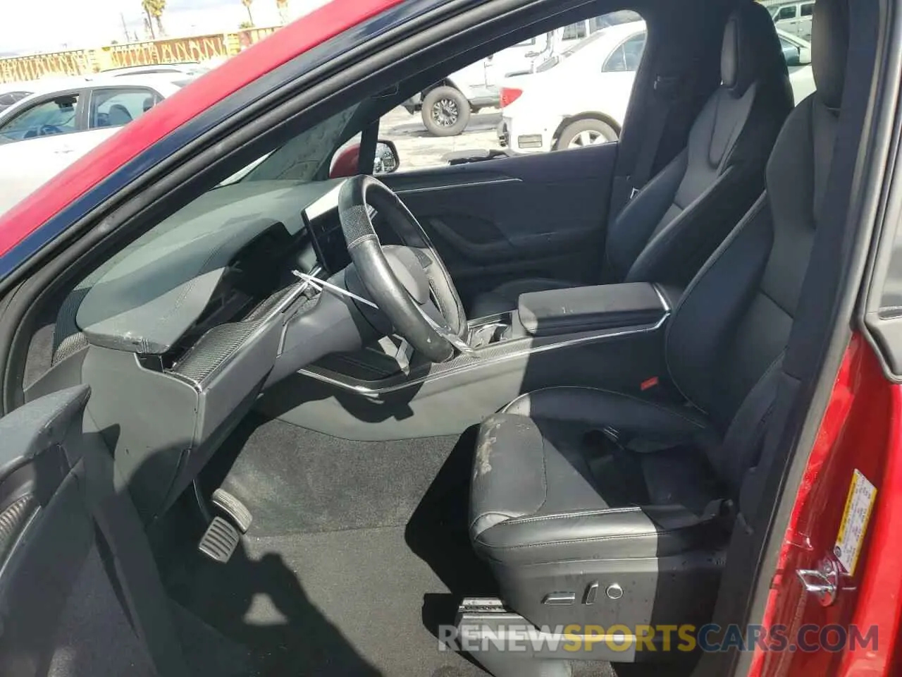 7 fotografías del automóvil dañado 7SAXCBE66PF404126 TESLA MODEL X 2023