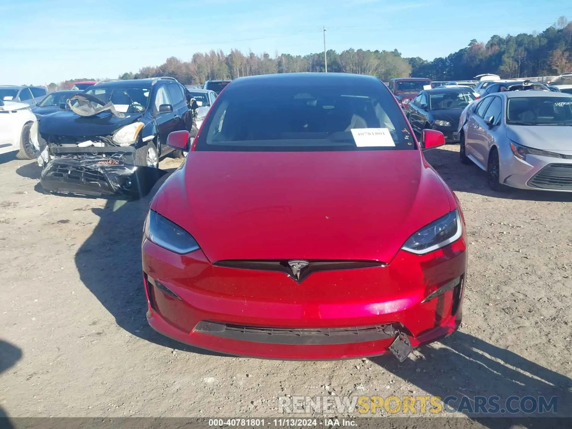 12 fotografías del automóvil dañado 7SAXCBE66PF425655 TESLA MODEL X 2023