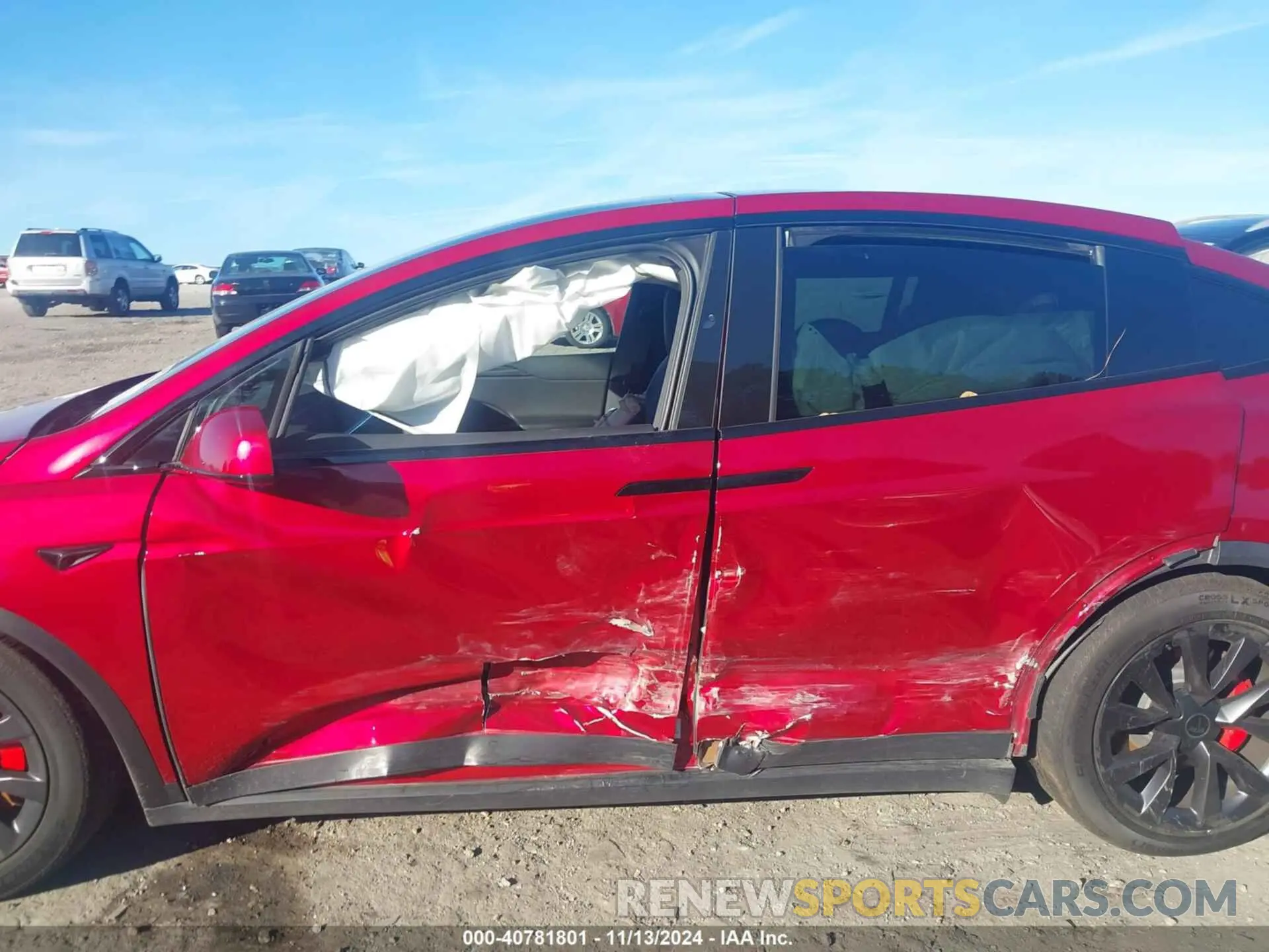 14 fotografías del automóvil dañado 7SAXCBE66PF425655 TESLA MODEL X 2023