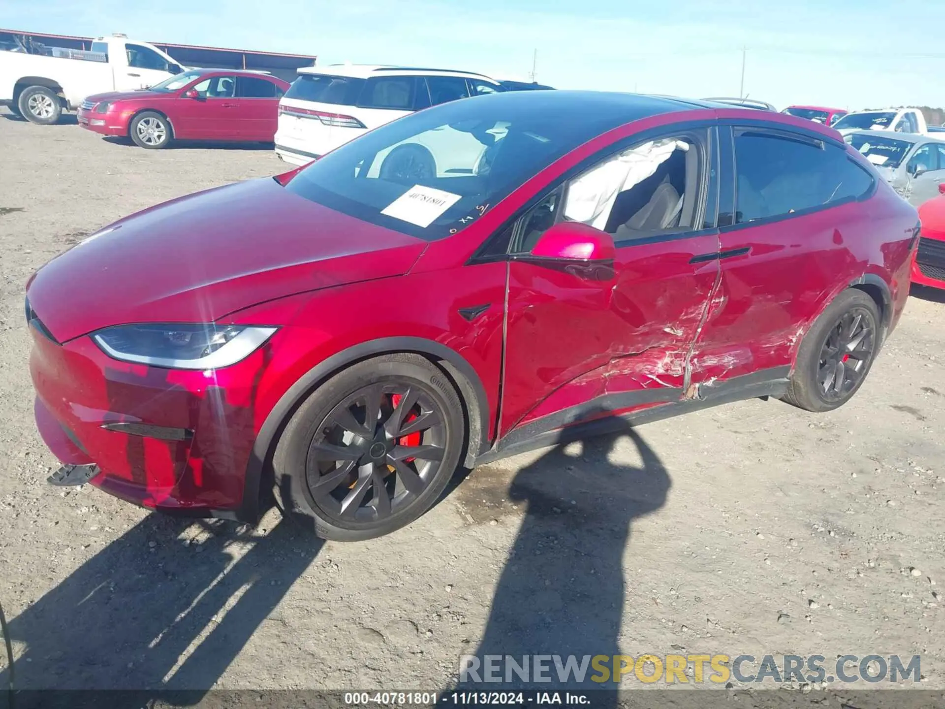 2 fotografías del automóvil dañado 7SAXCBE66PF425655 TESLA MODEL X 2023