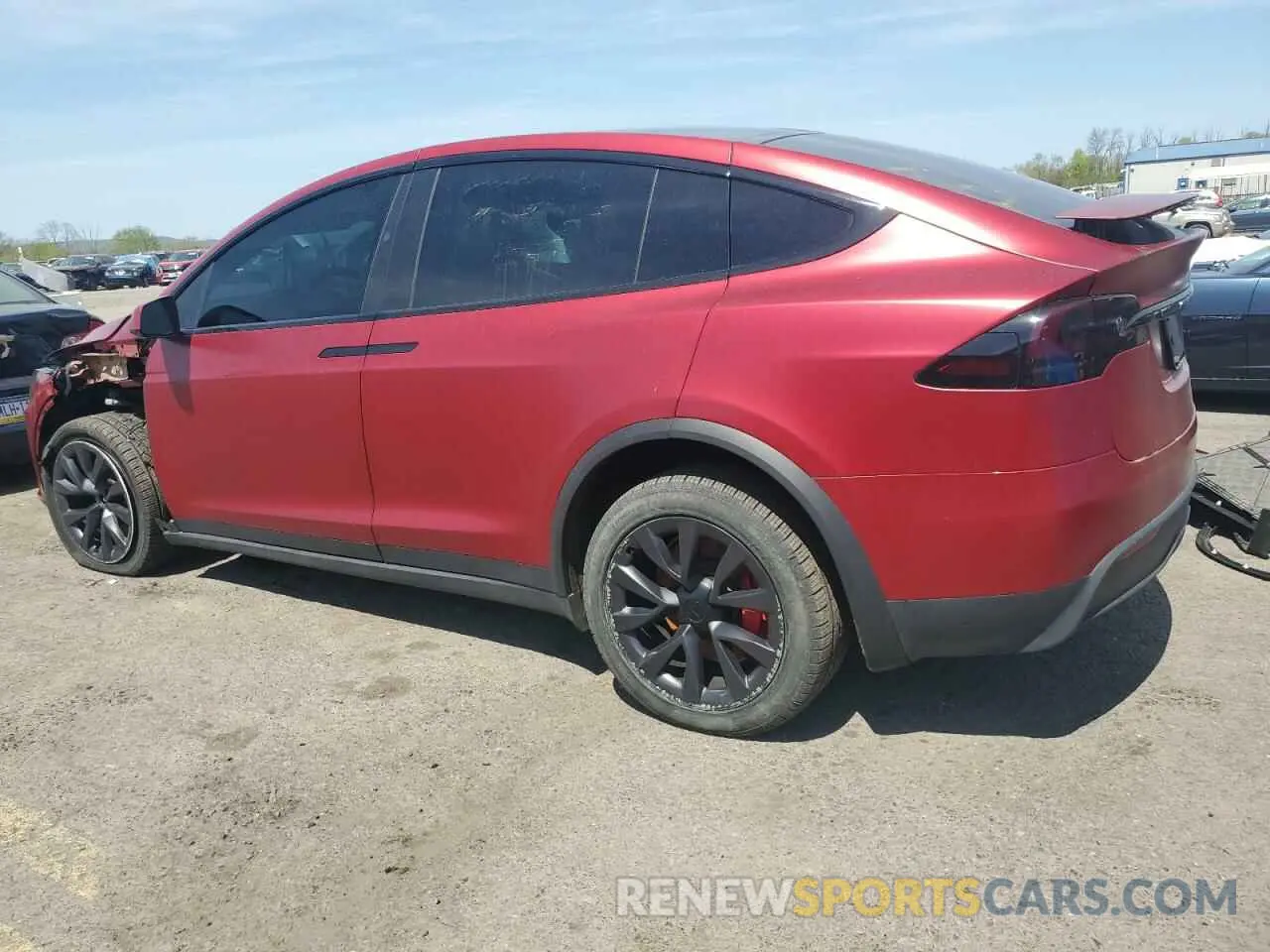2 fotografías del automóvil dañado 7SAXCBE66PF427020 TESLA MODEL X 2023