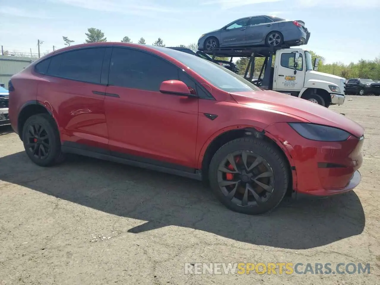 4 fotografías del automóvil dañado 7SAXCBE66PF427020 TESLA MODEL X 2023